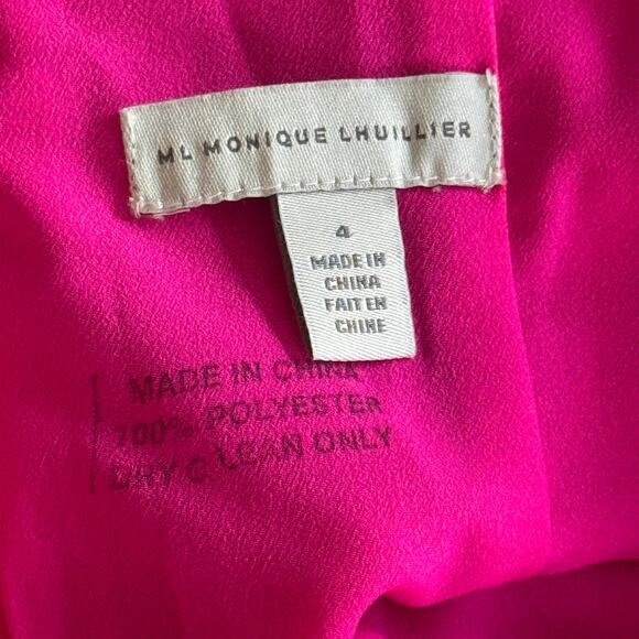 NEW Monique Lhuillier Floral Metallic Gown Maxi Dress Pink Size‎ 4 - Picture 8 of 9